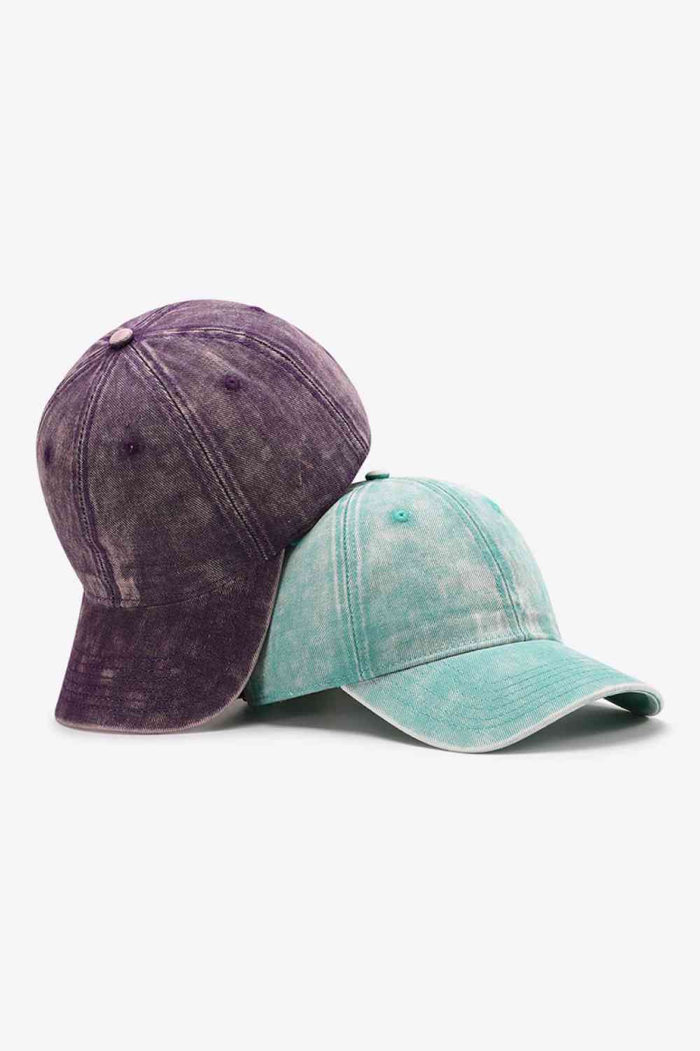 Plain adjustable baseball cap made of 100% cotton, featuring a solid pattern and adjustable strap for a comfortable fit.