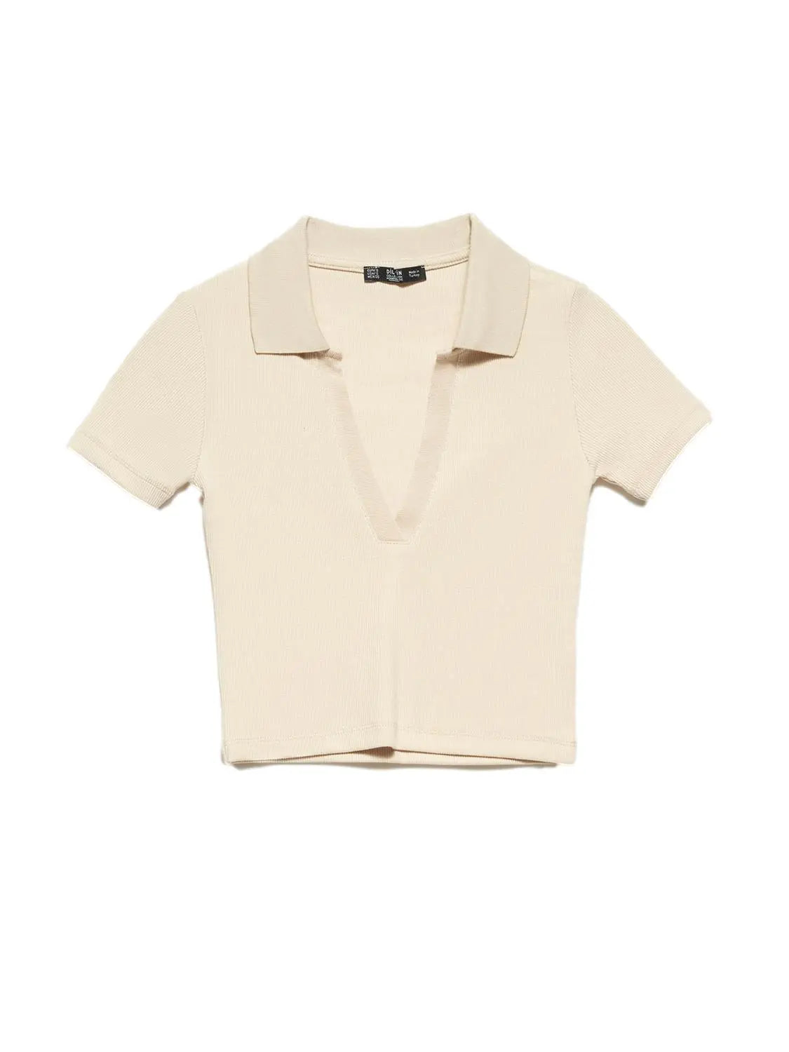 A stylish Polo Collar T-shirt made of 96% cotton and 4% elastane, showcasing its classic collar and soft fabric.