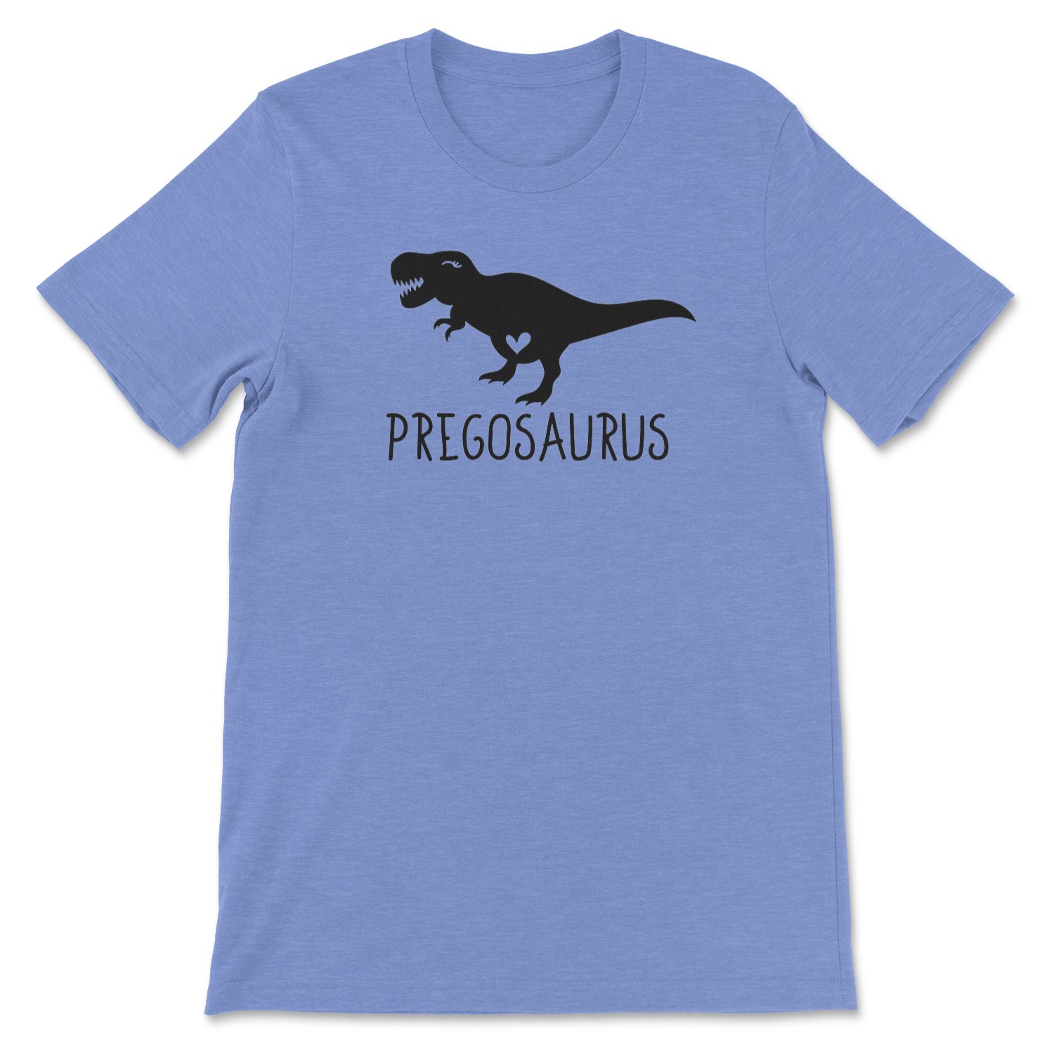 Pregosaurus Dinosaur Pregnancy Tee featuring a playful dinosaur graphic on a comfortable unisex shirt.