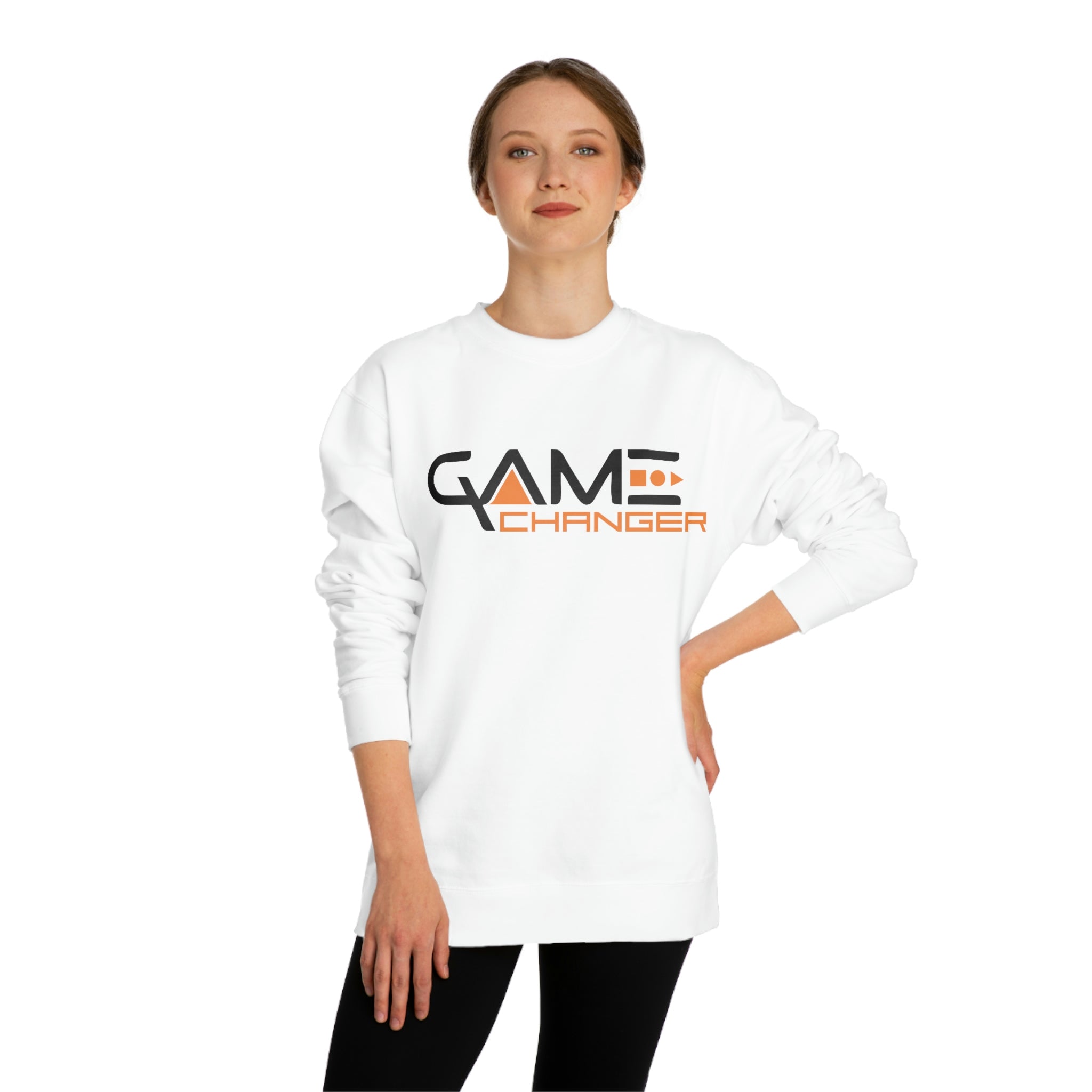 Premium Organic Game Changer Sweatshirt made from 100% organic cotton, featuring a stylish set-in sleeve design and soft French Terry fabric.