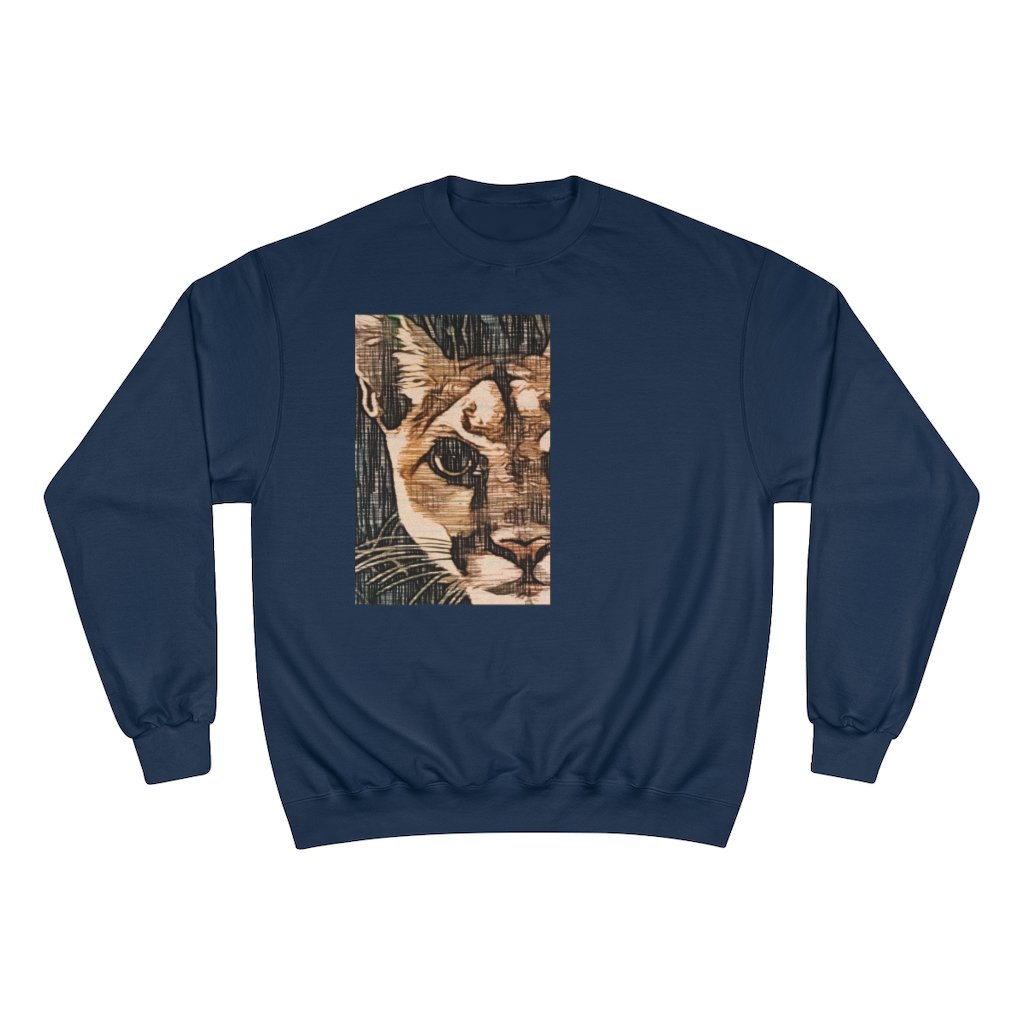 Prowess Feline Sweater featuring a crewneck design, iconic 'C' logo on the sleeve, made from eco-friendly cotton and polyester blend.