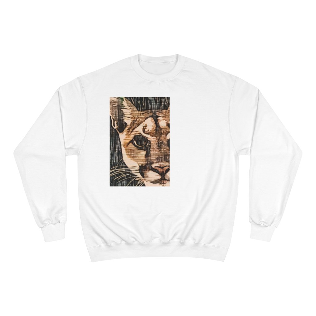 Prowess Feline Sweater featuring a crewneck design, iconic 'C' logo on the sleeve, made from eco-friendly cotton and polyester blend.