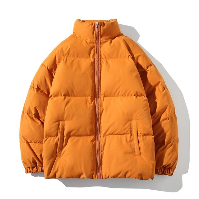 HEWITTISD Puffer Jacket in thick polyester, featuring a mandarin collar and zipper closure, perfect for autumn and winter wear.