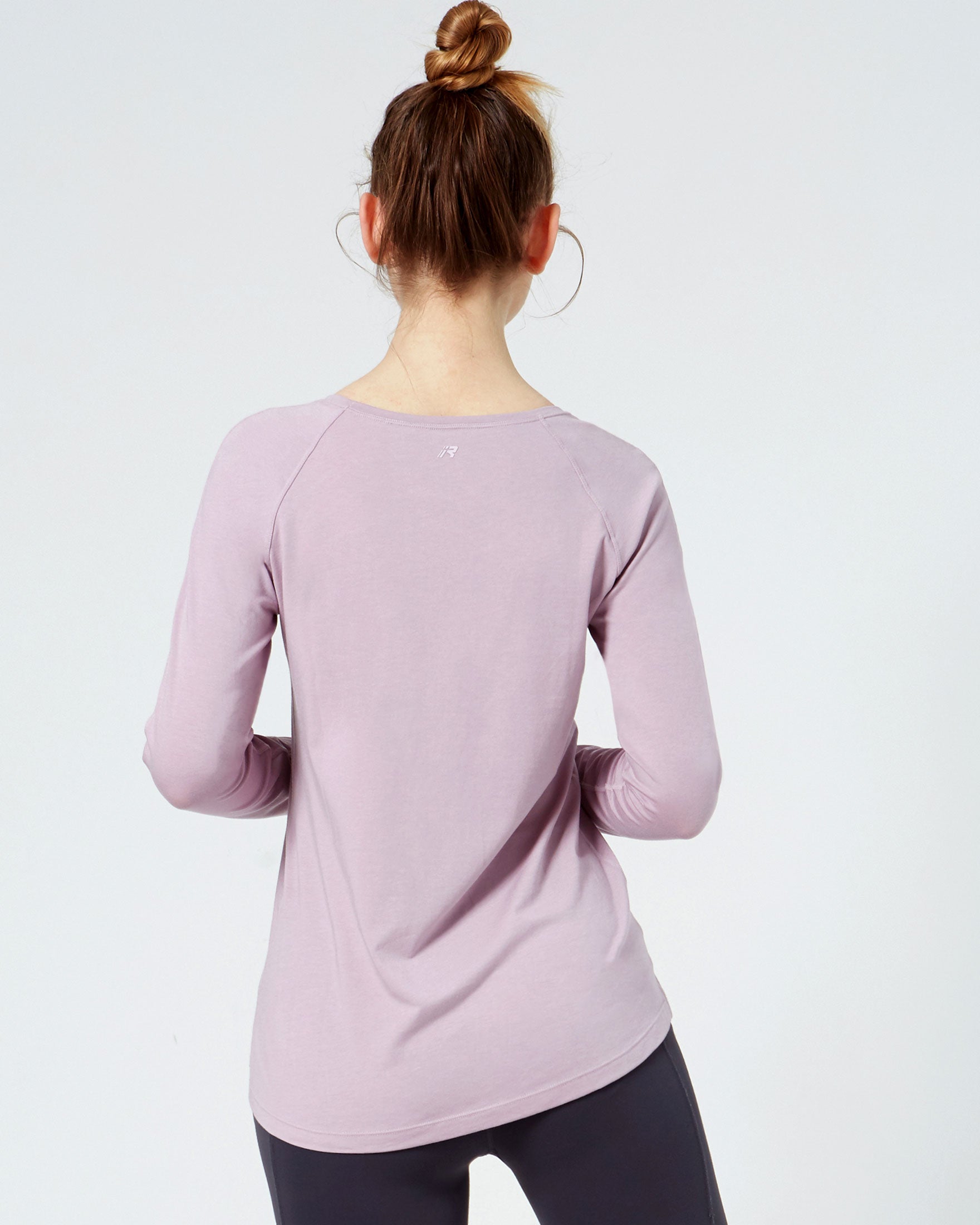 Rebody Essentials Scooped Long Sleeve Top in soft Pima cotton blend, featuring a stylish scooped neckline and long sleeves.