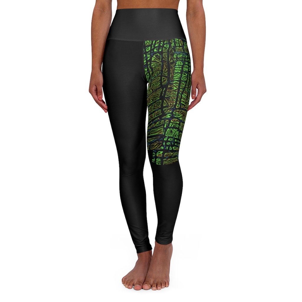 Rogue High Waisted Yoga Leggings in a stylish design, showcasing a high waist and skinny fit, perfect for workouts and casual outings.