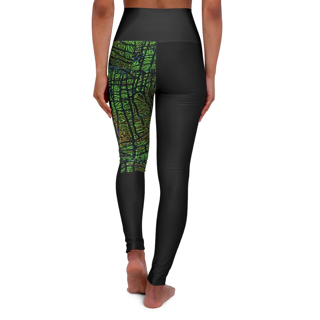 Rogue High Waisted Yoga Leggings in a stylish design, showcasing a high waist and skinny fit, perfect for workouts and casual outings.