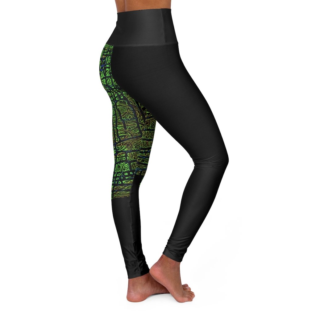 Rogue High Waisted Yoga Leggings in a stylish design, showcasing a high waist and skinny fit, perfect for workouts and casual outings.