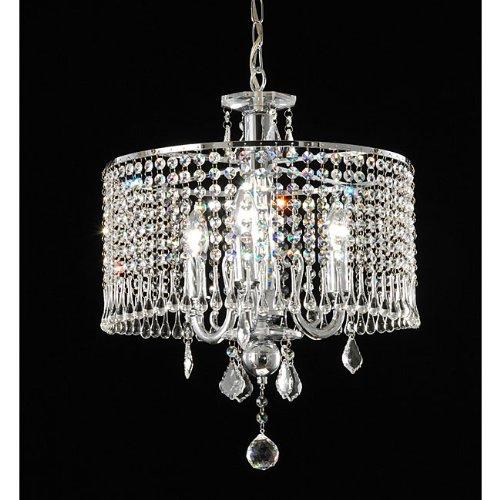 Roma Crystal Chandelier featuring sparkling chrome finish and elegant crystal beads, perfect for home decor.