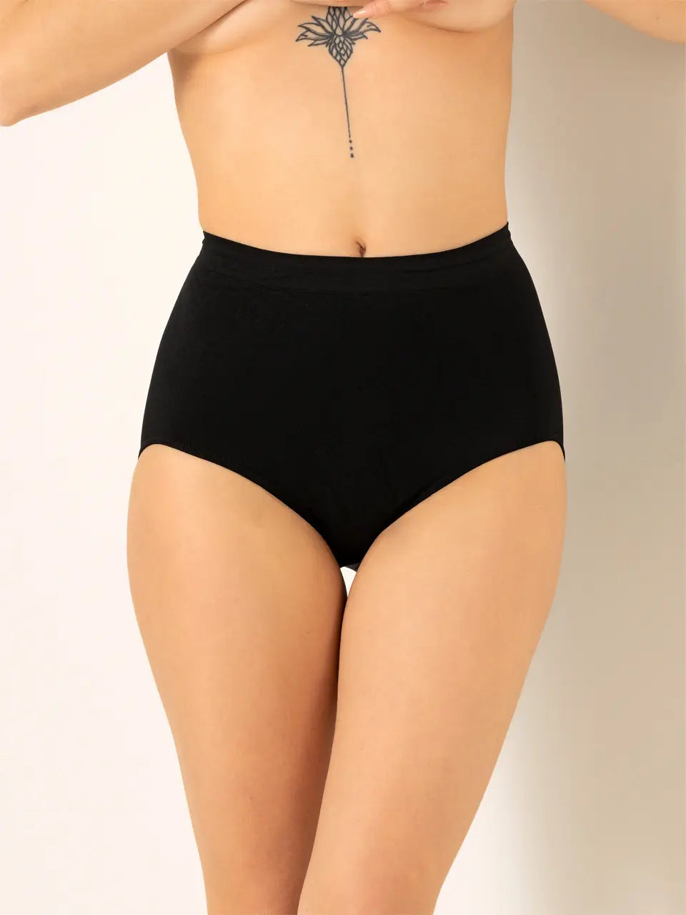 Seamless women's high waist panty in various colors, showcasing a smooth and comfortable design.