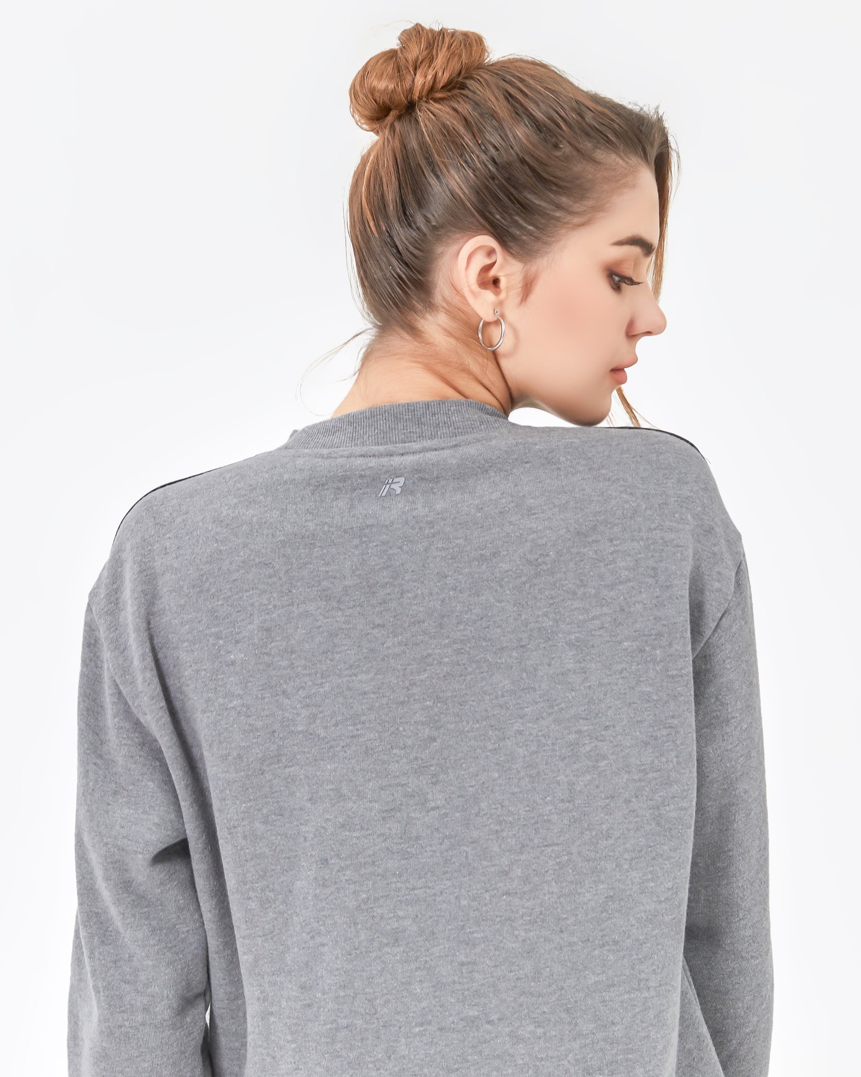 Sideline Fleece Sweatshirt featuring sporty stripes, perfect for casual wear and lounging.