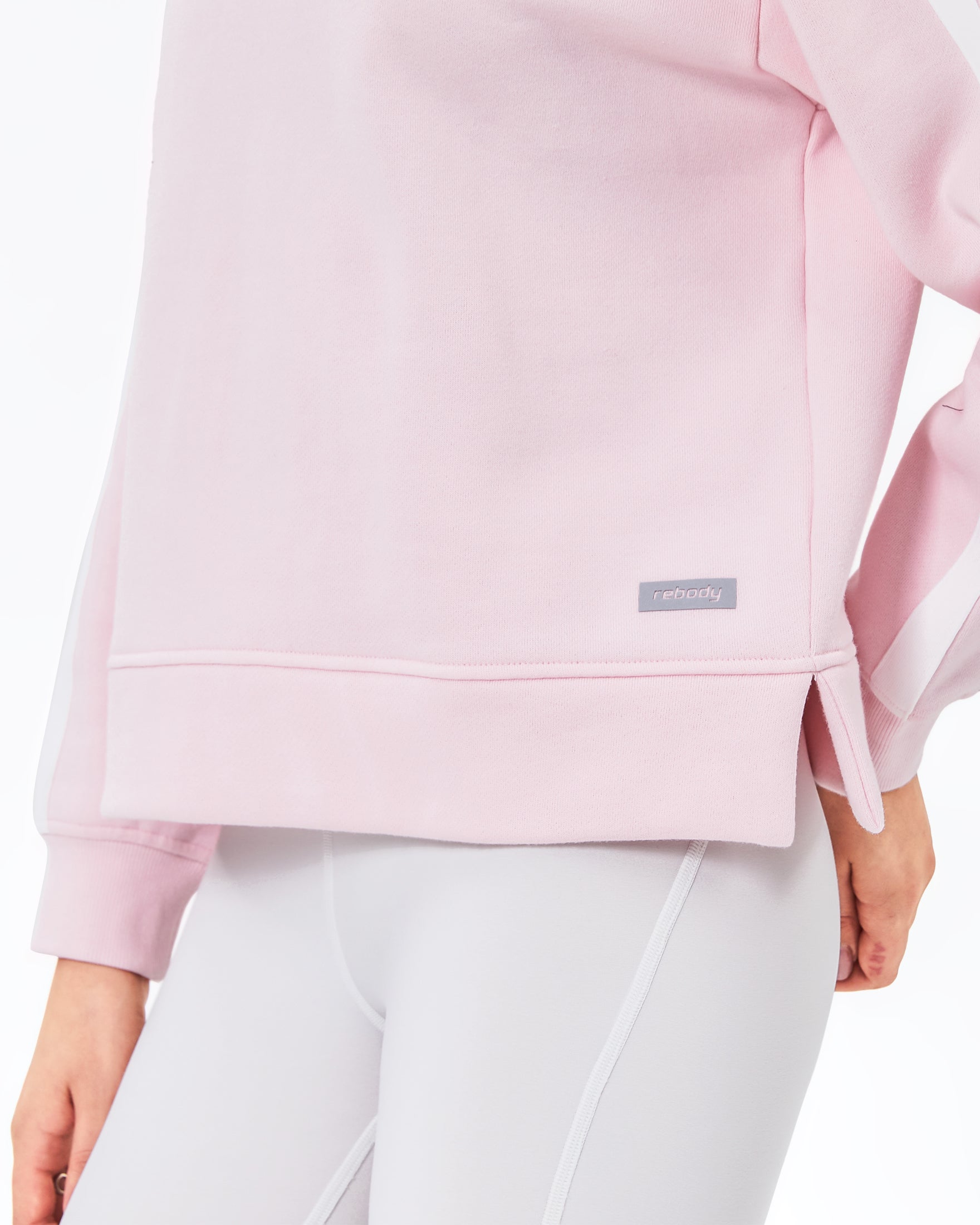 Sideline Fleece Sweatshirt featuring sporty stripes, perfect for casual wear and lounging.