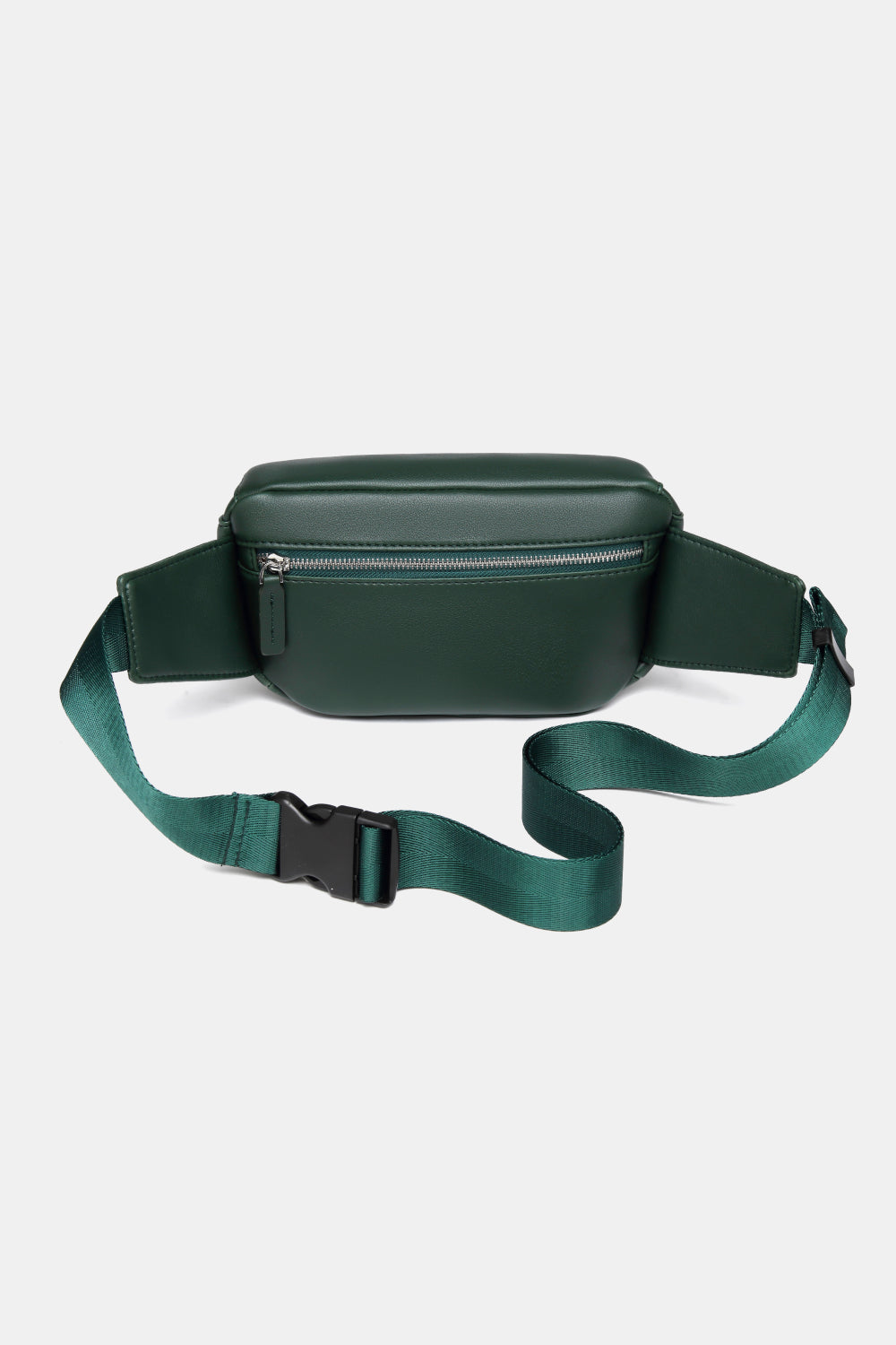 Small PU leather sling bag in solid color, showcasing its compact design and adjustable strap.