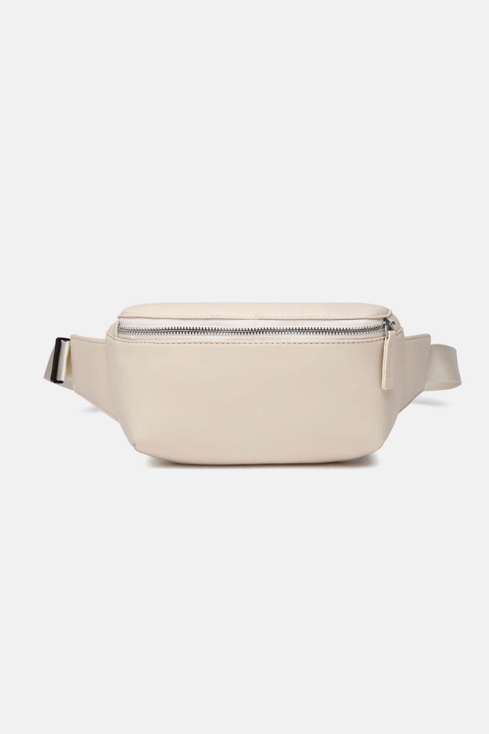 Small PU leather sling bag in solid color, showcasing its compact design and adjustable strap.