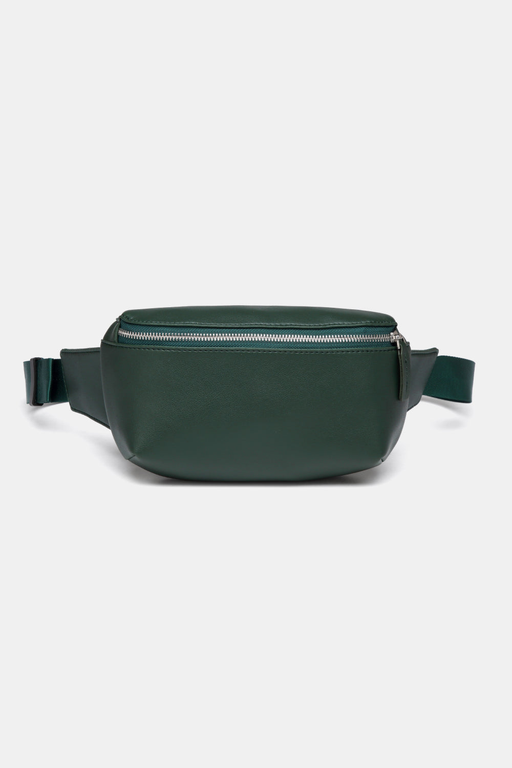 Small PU leather sling bag in solid color, showcasing its compact design and adjustable strap.