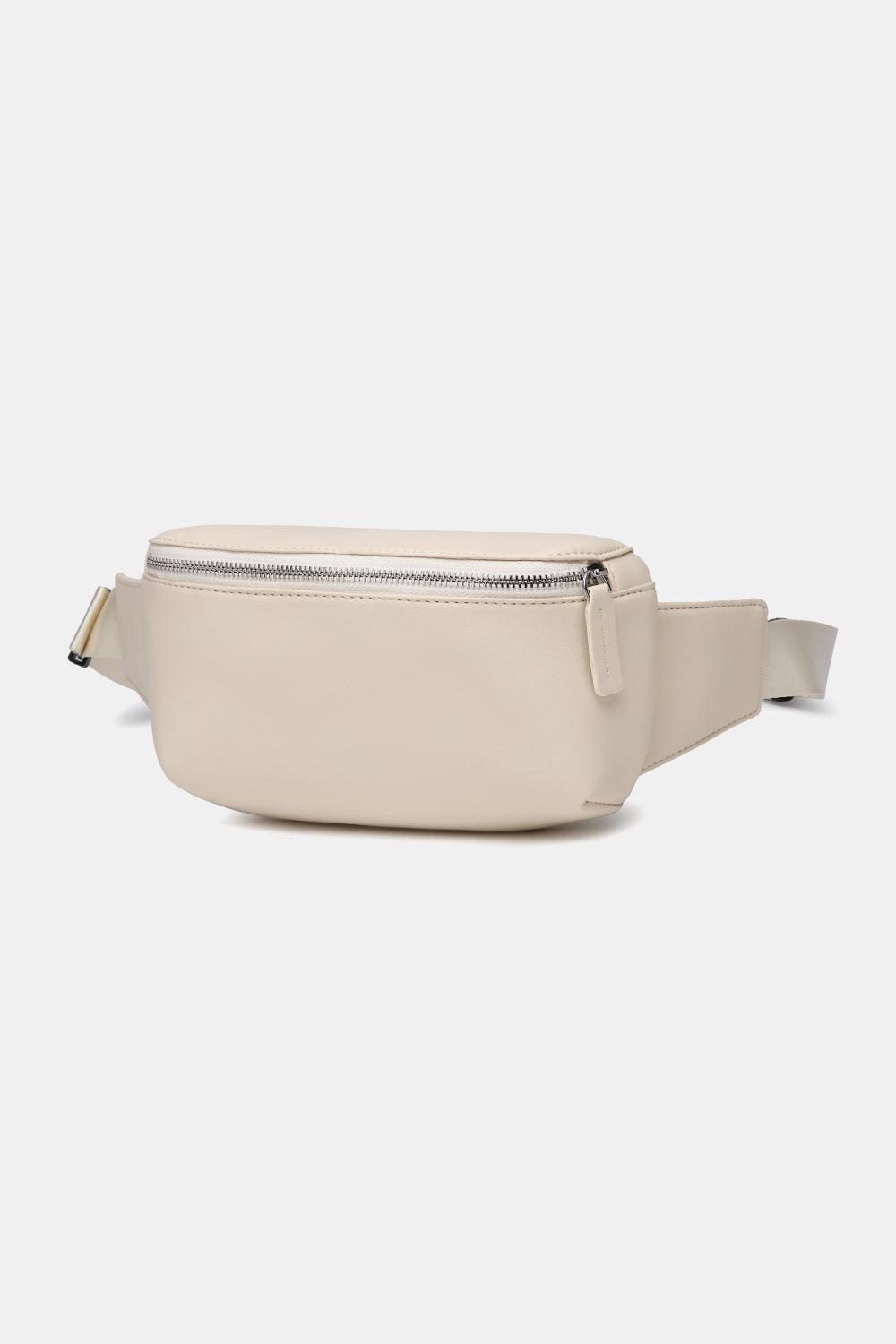 Small PU leather sling bag in solid color, showcasing its compact design and adjustable strap.