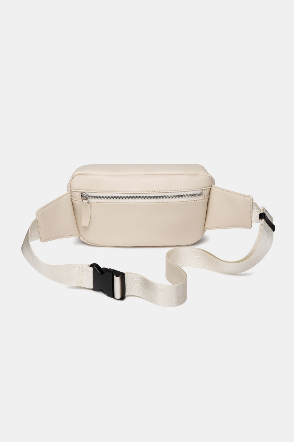 Small PU leather sling bag in solid color, showcasing its compact design and adjustable strap.