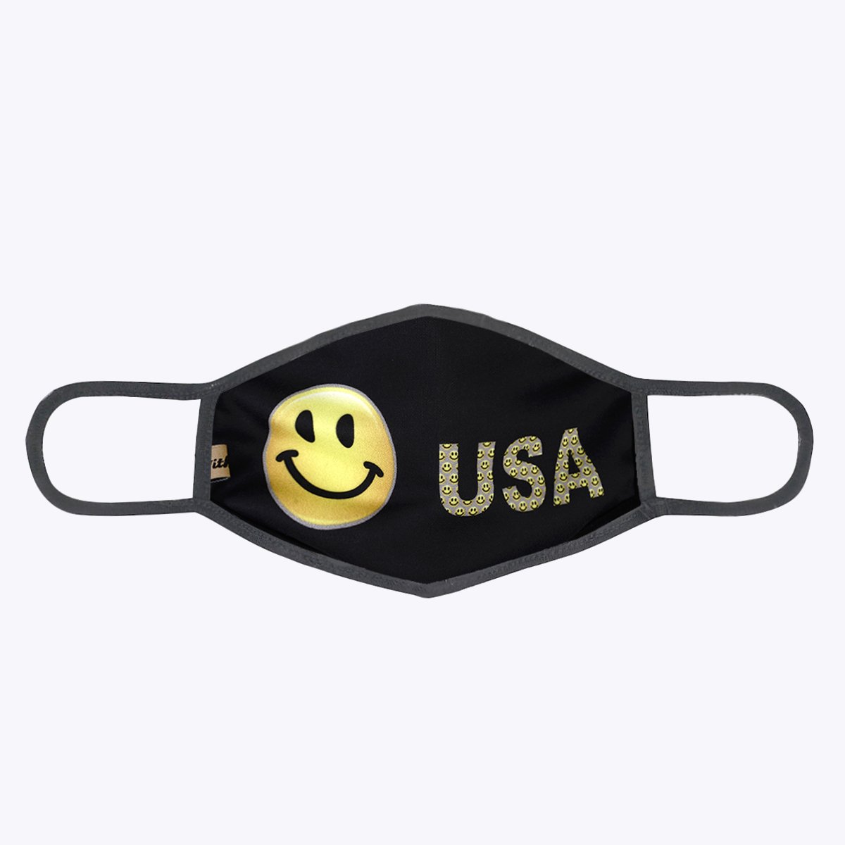 Smile USA 3-Layered Face Cover featuring a unique print design, made from polyester and cotton, suitable for unisex wear.