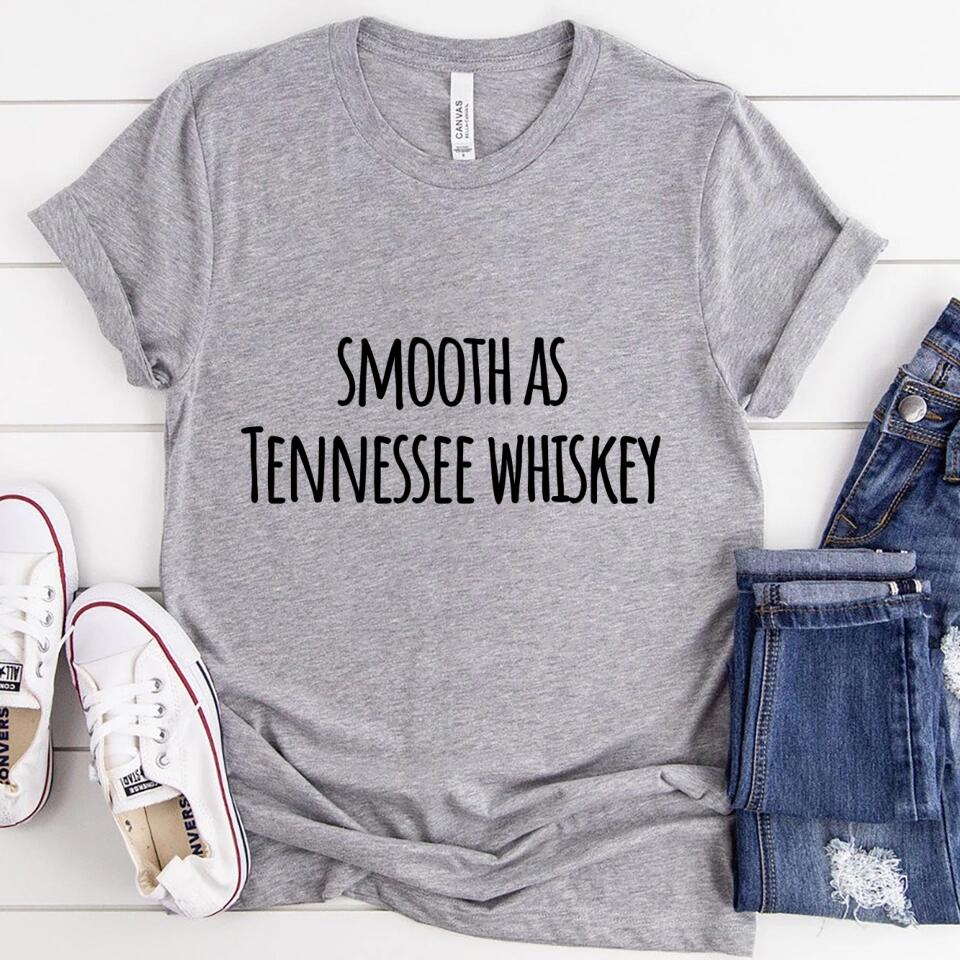 Smooth As Tennessee Whiskey Couple Tee featuring a stylish design, made from soft Ringspun Cotton, perfect for couples.