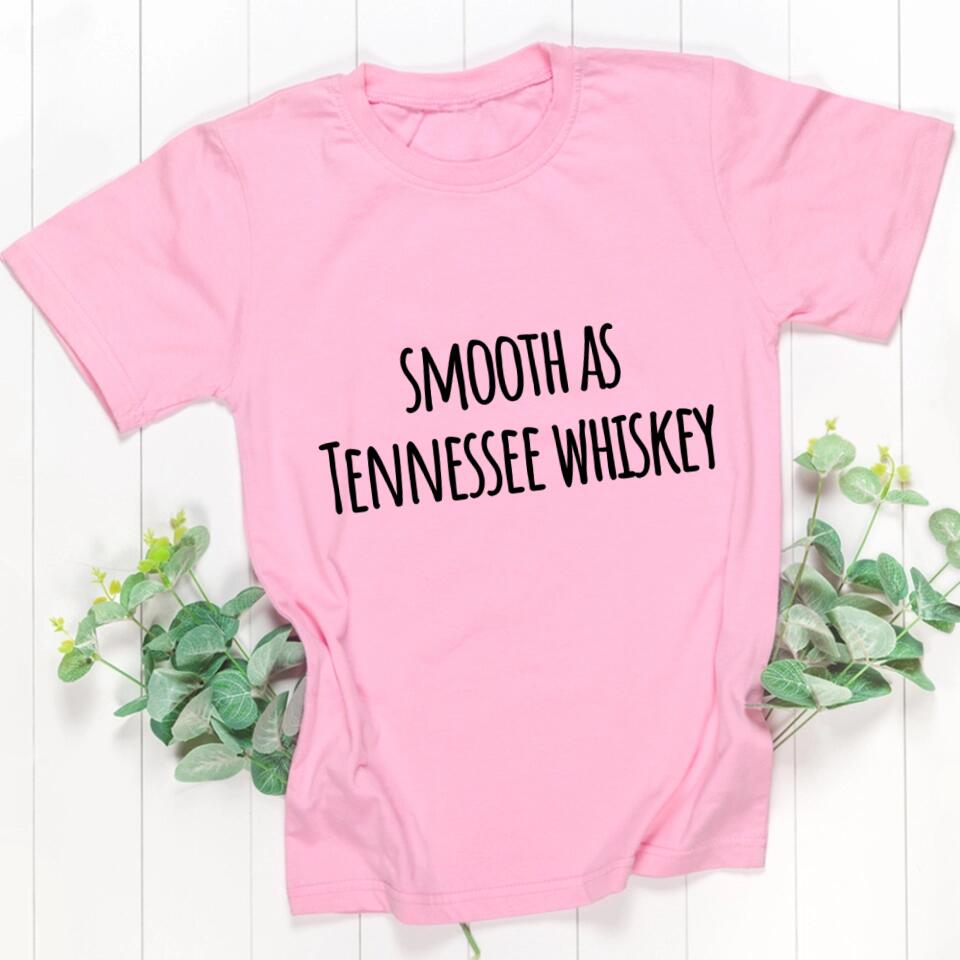 Smooth As Tennessee Whiskey Couple Tee featuring a stylish design, made from soft Ringspun Cotton, perfect for couples.