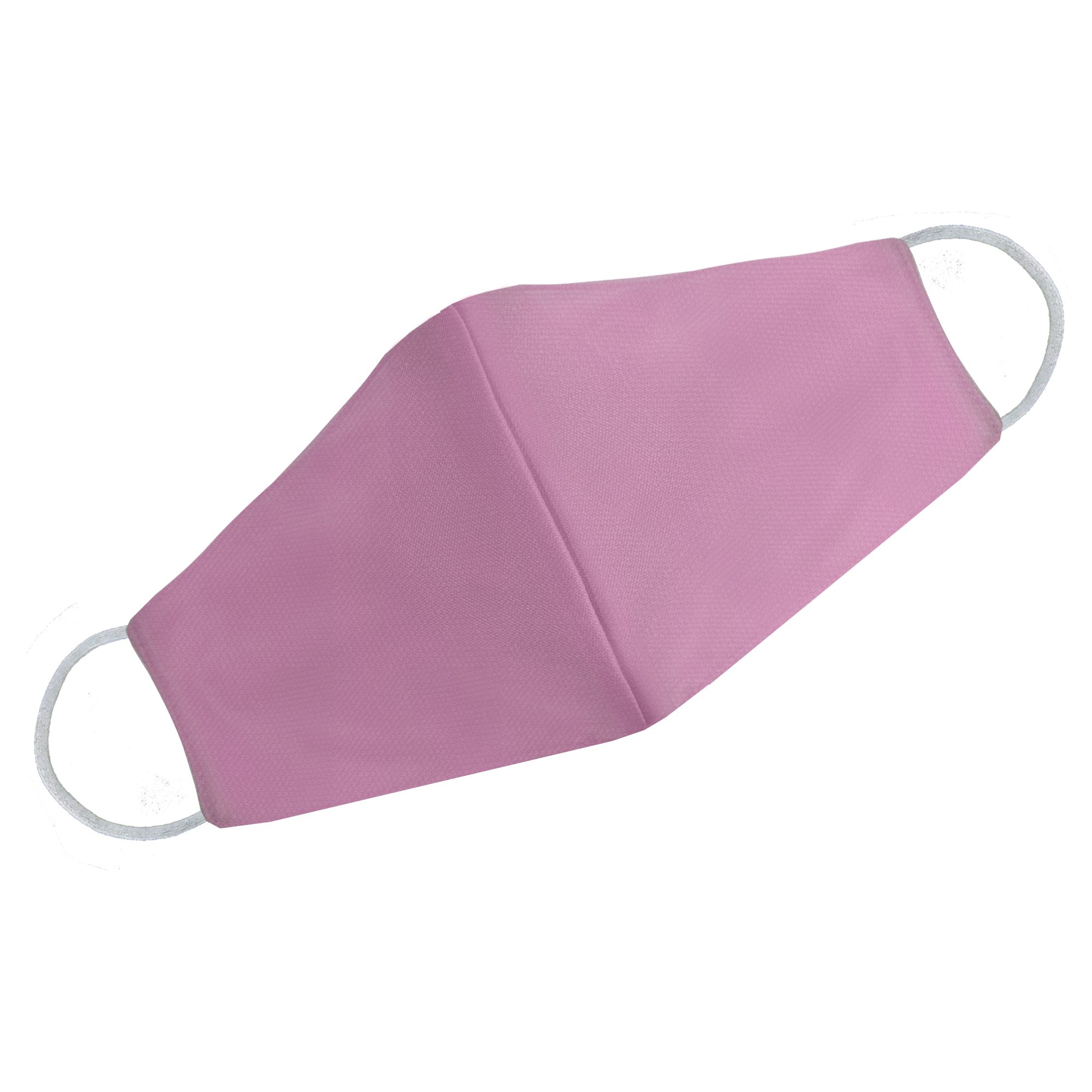 Solid mauve face mask displayed on a neutral background, showcasing its stylish design and adjustable ear loops.