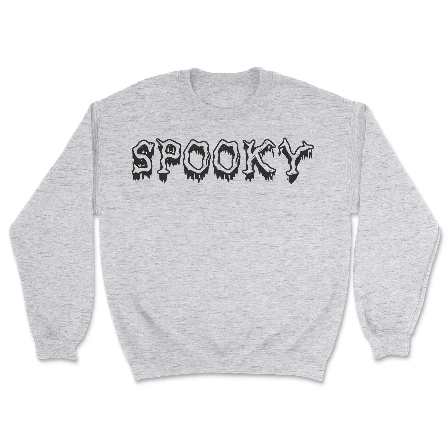 A cozy Spooky Sweatshirt featuring a vibrant Halloween design, perfect for unisex wear during the fall season.