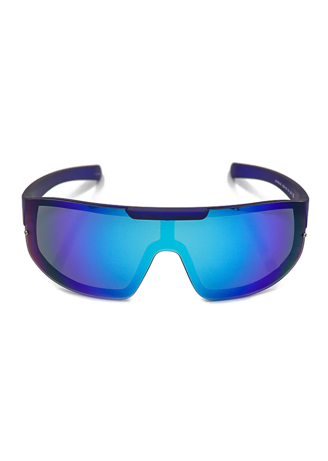 Blue sports sunglasses ART26 with scratch-resistant lenses and UV 400 protection, designed for athletes.