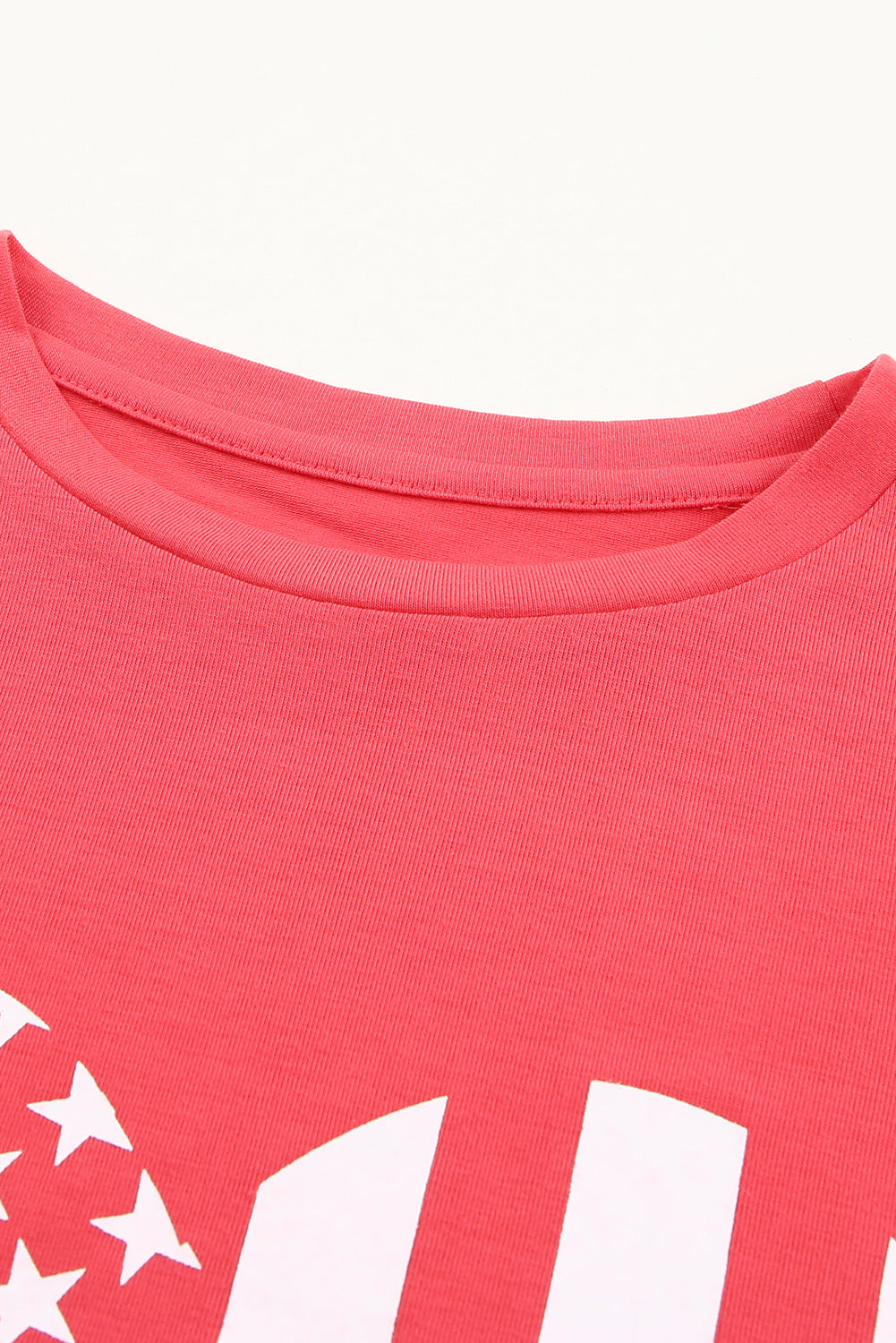 Stars and Stripes Graphic Tee Shirt featuring a vibrant patriotic design with a round neck and short sleeves.