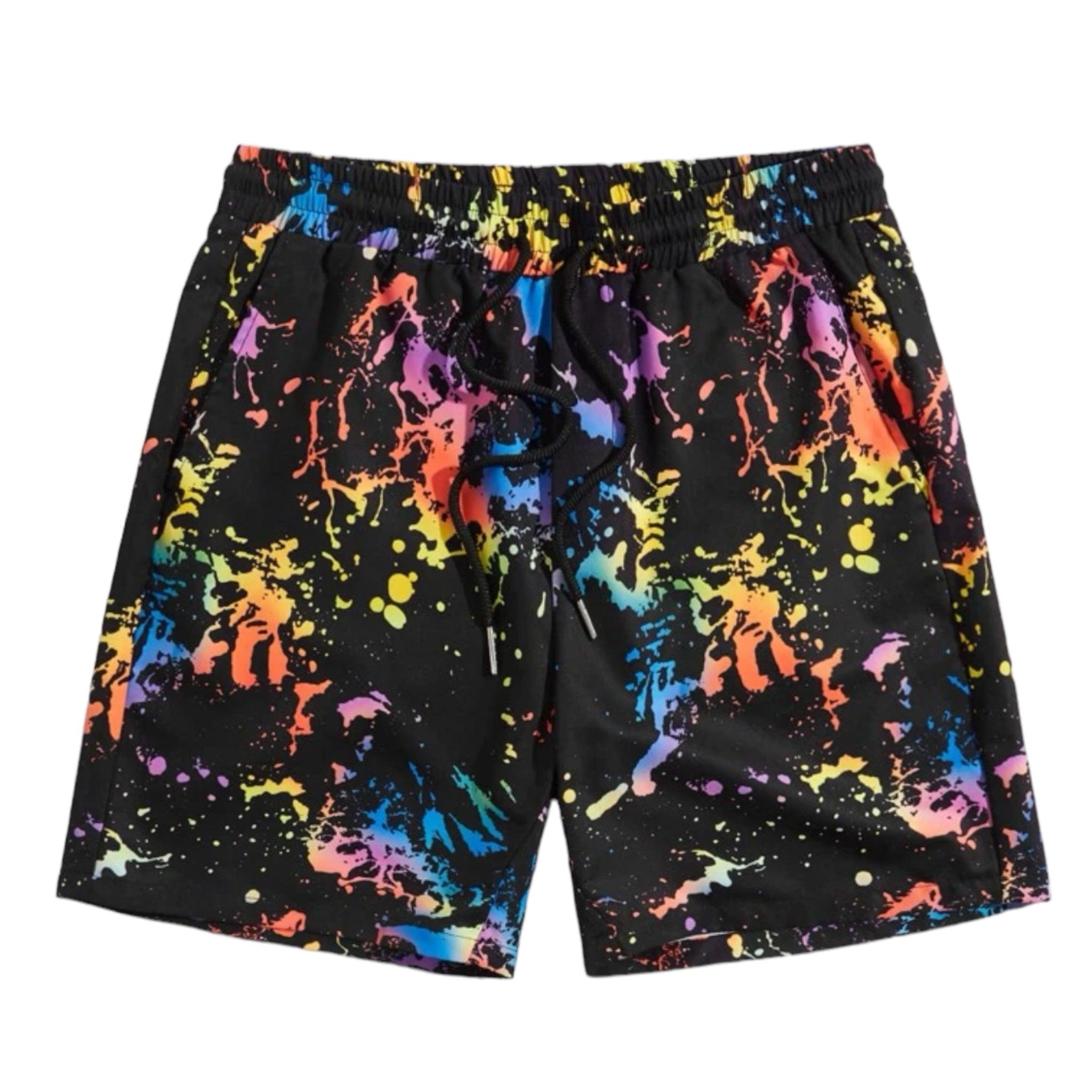 Sweet Treat Reflective beach shorts featuring vibrant colors and reflective material, perfect for summer outings.