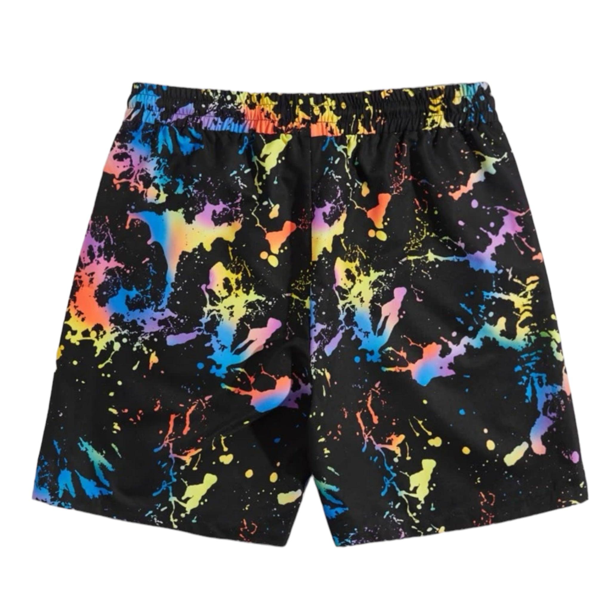 Sweet Treat Reflective beach shorts featuring vibrant colors and reflective material, perfect for summer outings.