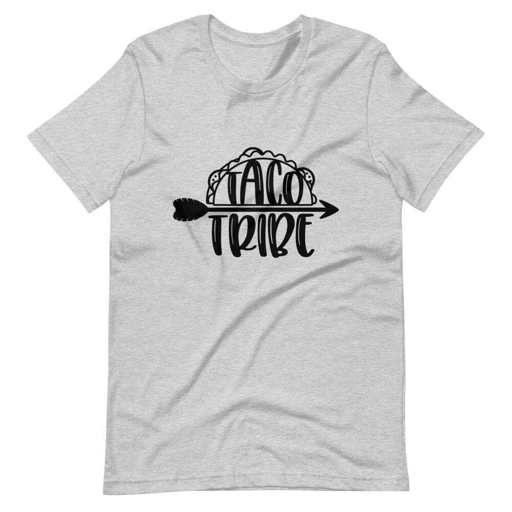 A stylish Taco Tribe Tee featuring a unique design, made from soft 100% Ringspun Cotton, perfect for casual wear.