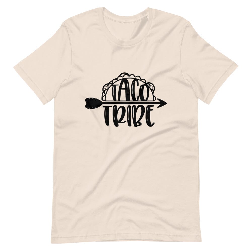 A stylish Taco Tribe Tee featuring a unique design, made from soft 100% Ringspun Cotton, perfect for casual wear.