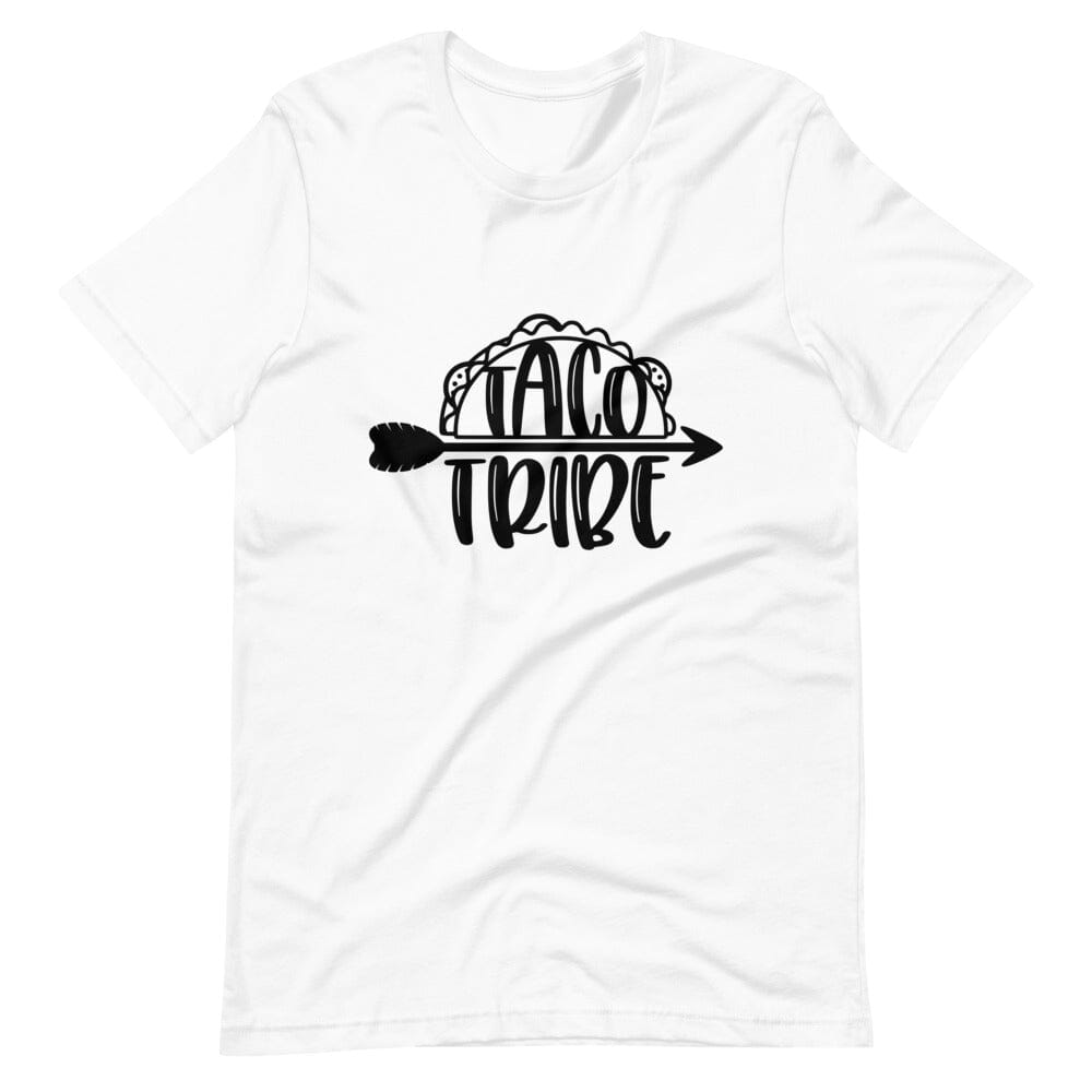 A stylish Taco Tribe Tee featuring a unique design, made from soft 100% Ringspun Cotton, perfect for casual wear.