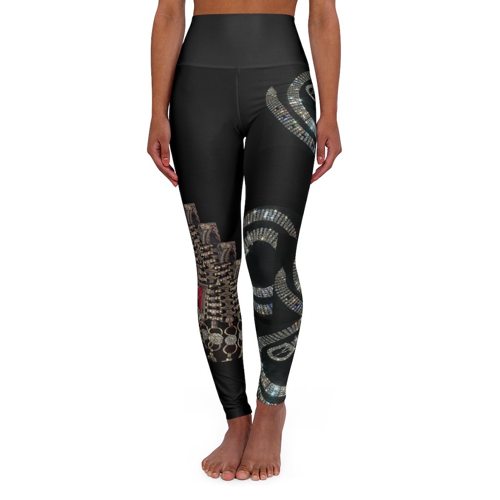 The Cora Yoga Leggings in a stylish high-waisted design, showcasing a skinny fit and durable fabric.