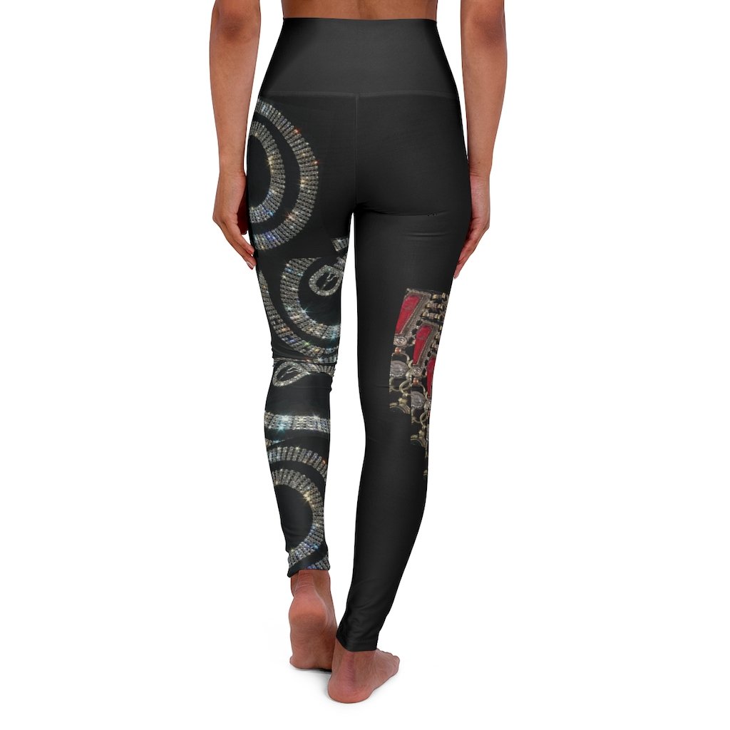 The Cora Yoga Leggings in a stylish high-waisted design, showcasing a skinny fit and durable fabric.