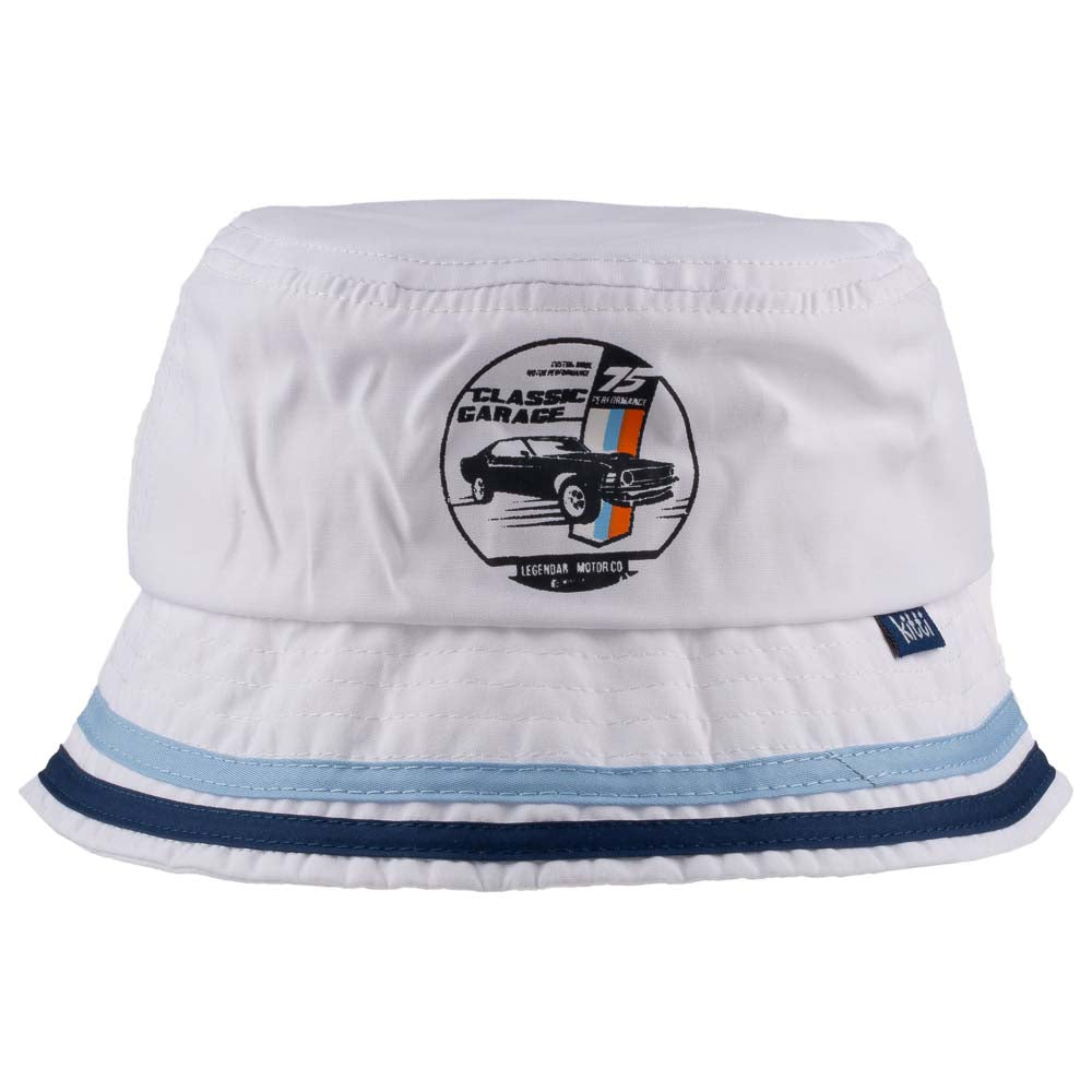 A stylish Toddler Fedora summer hat for kids featuring a fun cartoon car print, made from soft and breathable material.