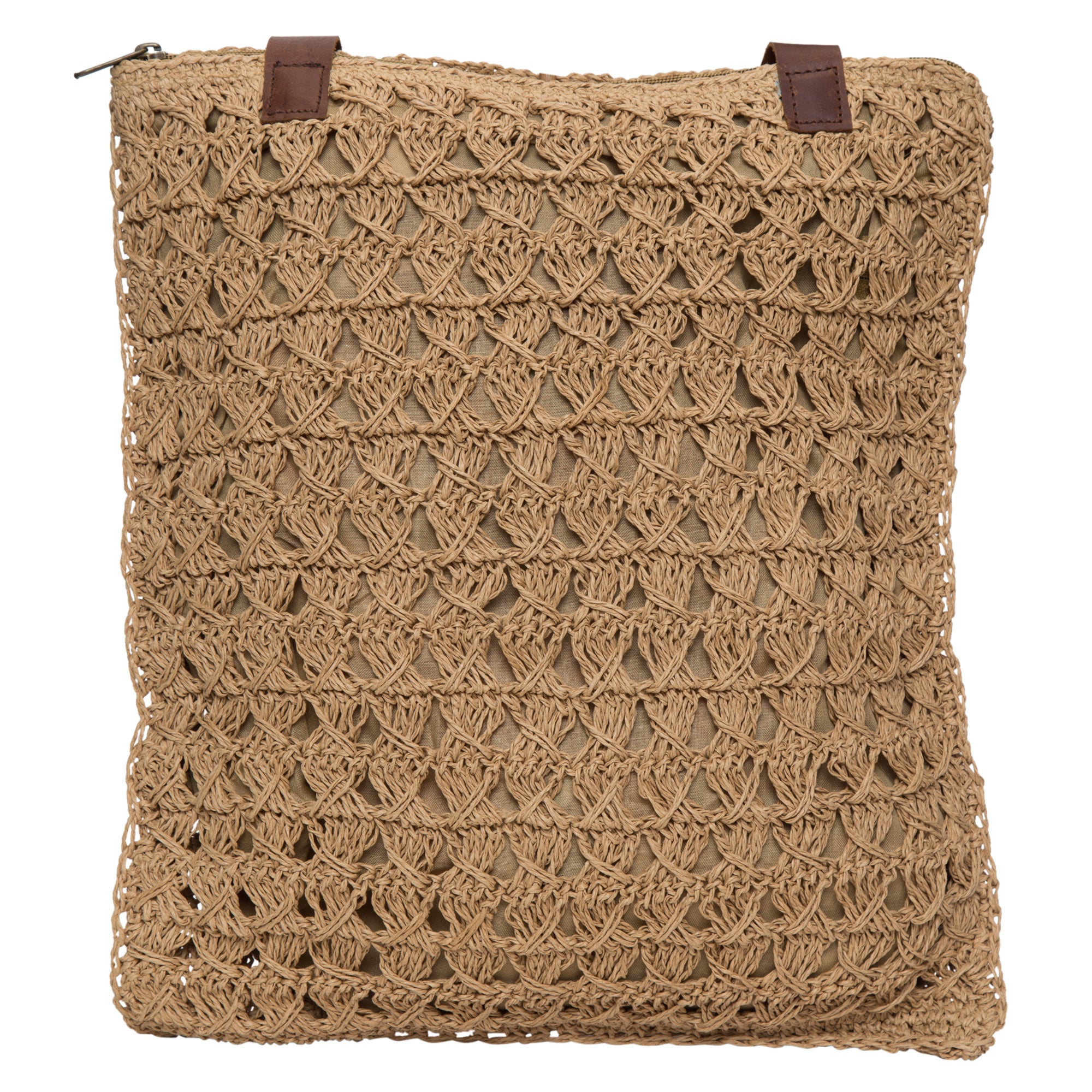 A stylish beige Twist Nonna Crochet Tote showcasing intricate twist crochet design, perfect for any occasion.