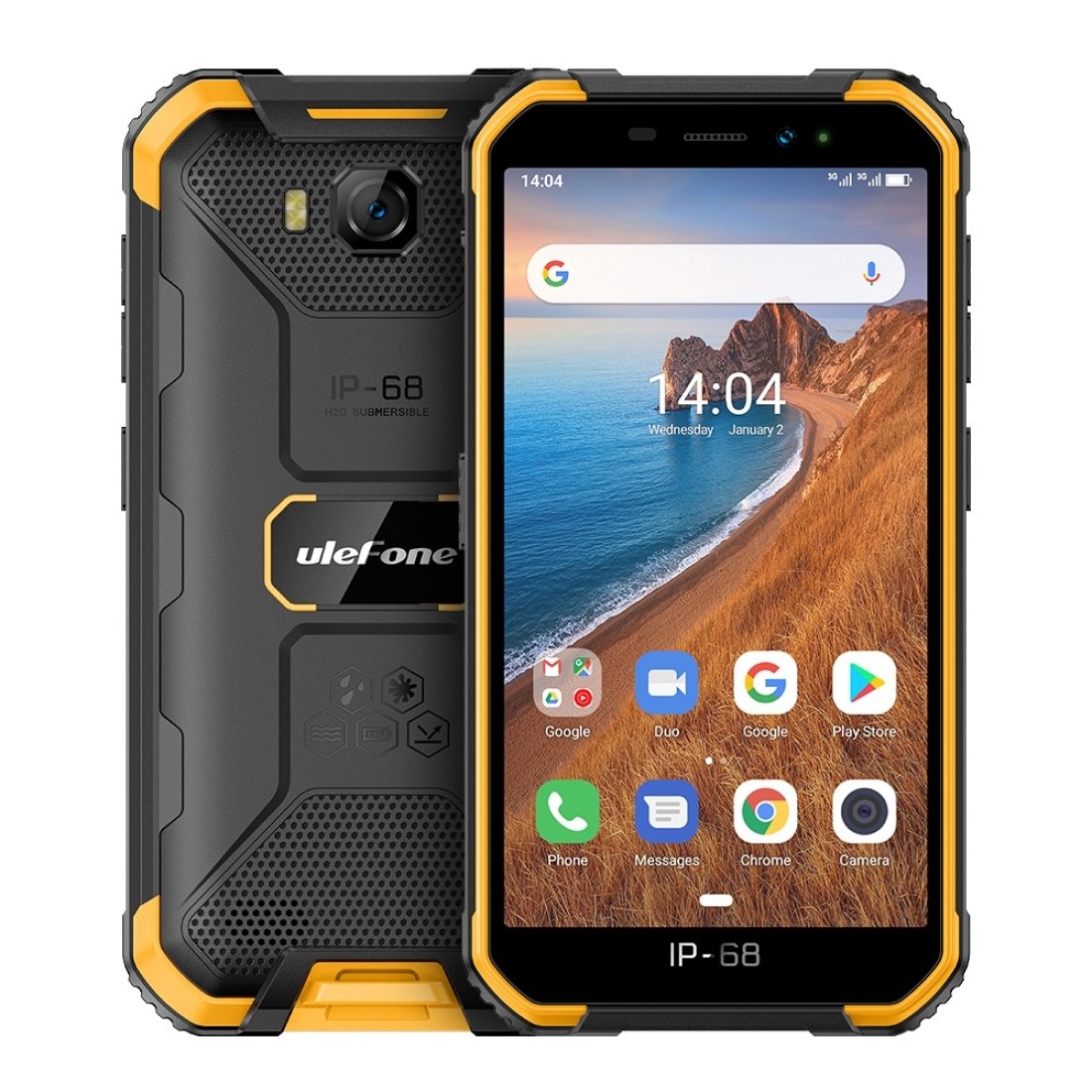 Ulefone Armor X6 rugged phone showcasing its durable design, waterproof features, and vibrant display.