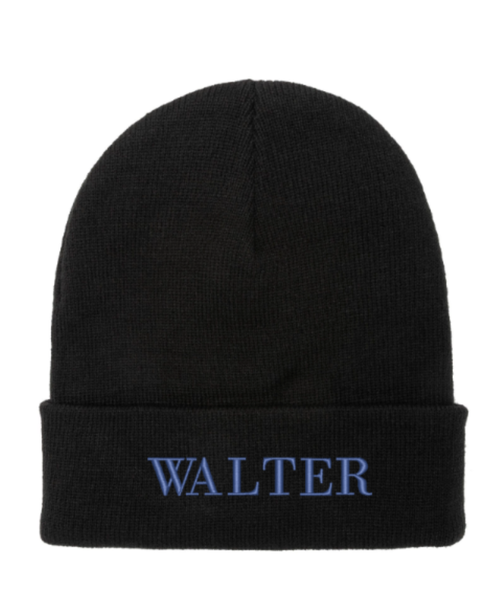 WALTER EMBROIDERED SOFT SPUN BEANIE featuring stylish embroidery, soft fabric, and a comfortable fit, designed in Los Angeles.