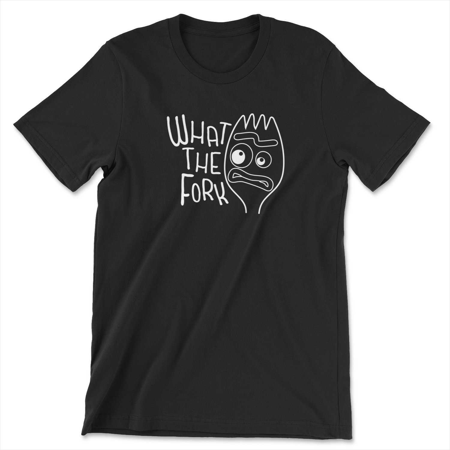 A colorful 'What the Fork Kids Tee' made of 100% preshrunk cotton, featuring a humorous design perfect for children.