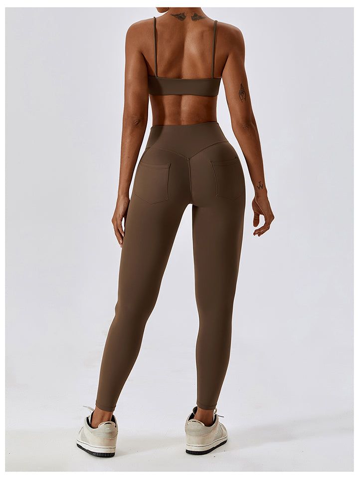 Wide Waistband Sports Pants in solid color, showcasing a sporty design with a comfortable fit.