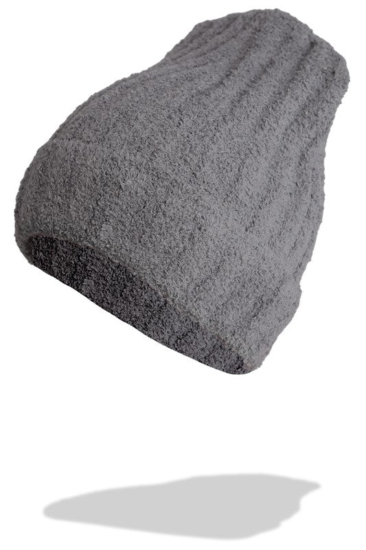 A cozy Winter Solid Color Ribbed Cuff Beanie Hat in a solid color, featuring a stylish ribbed cuff design, perfect for winter wear.