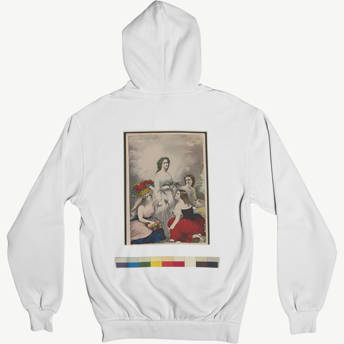 wish+ Unisex Hoodie featuring artistic design, made from organic cotton and recycled materials, promoting sustainability and social responsibility.