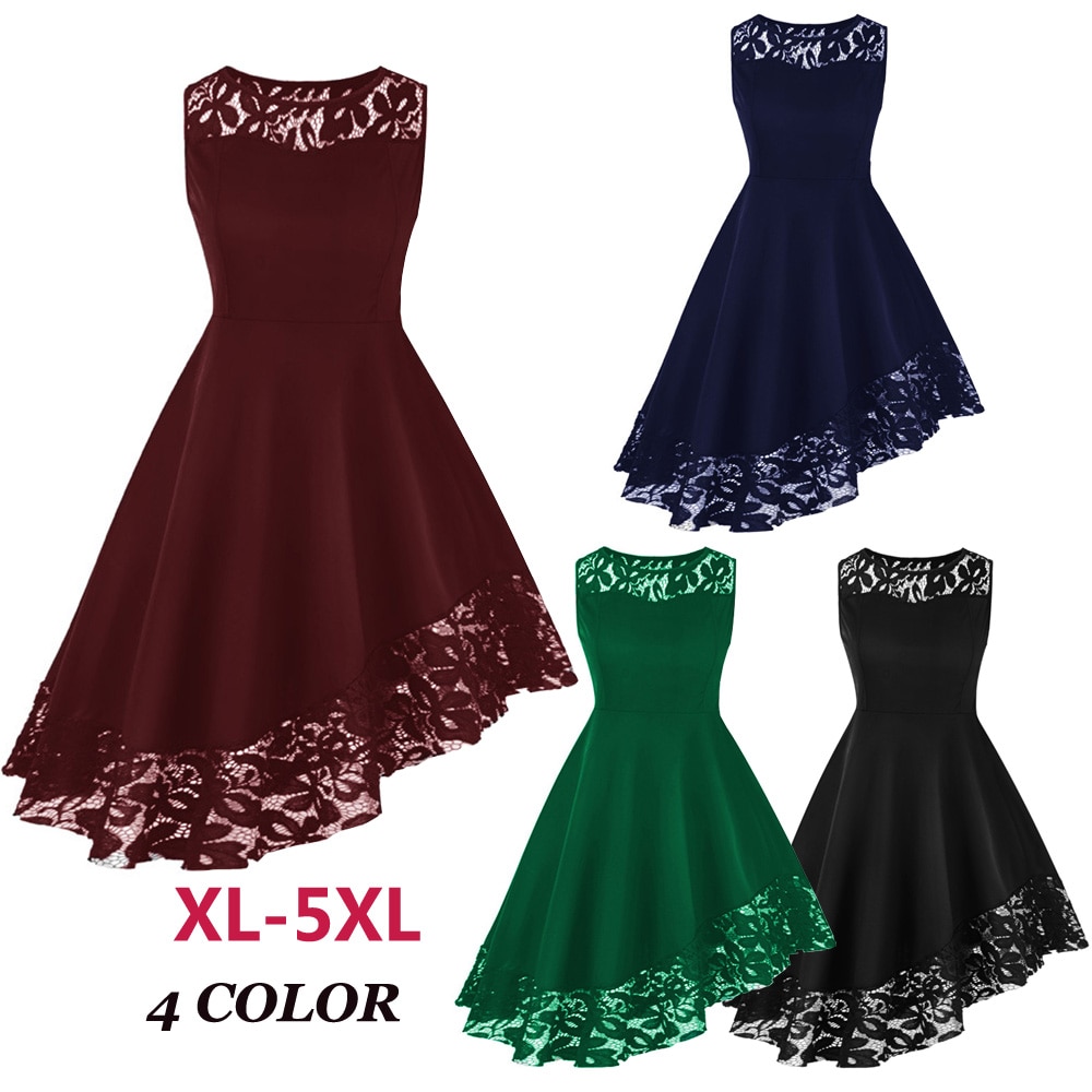 Four dresses in different colors.