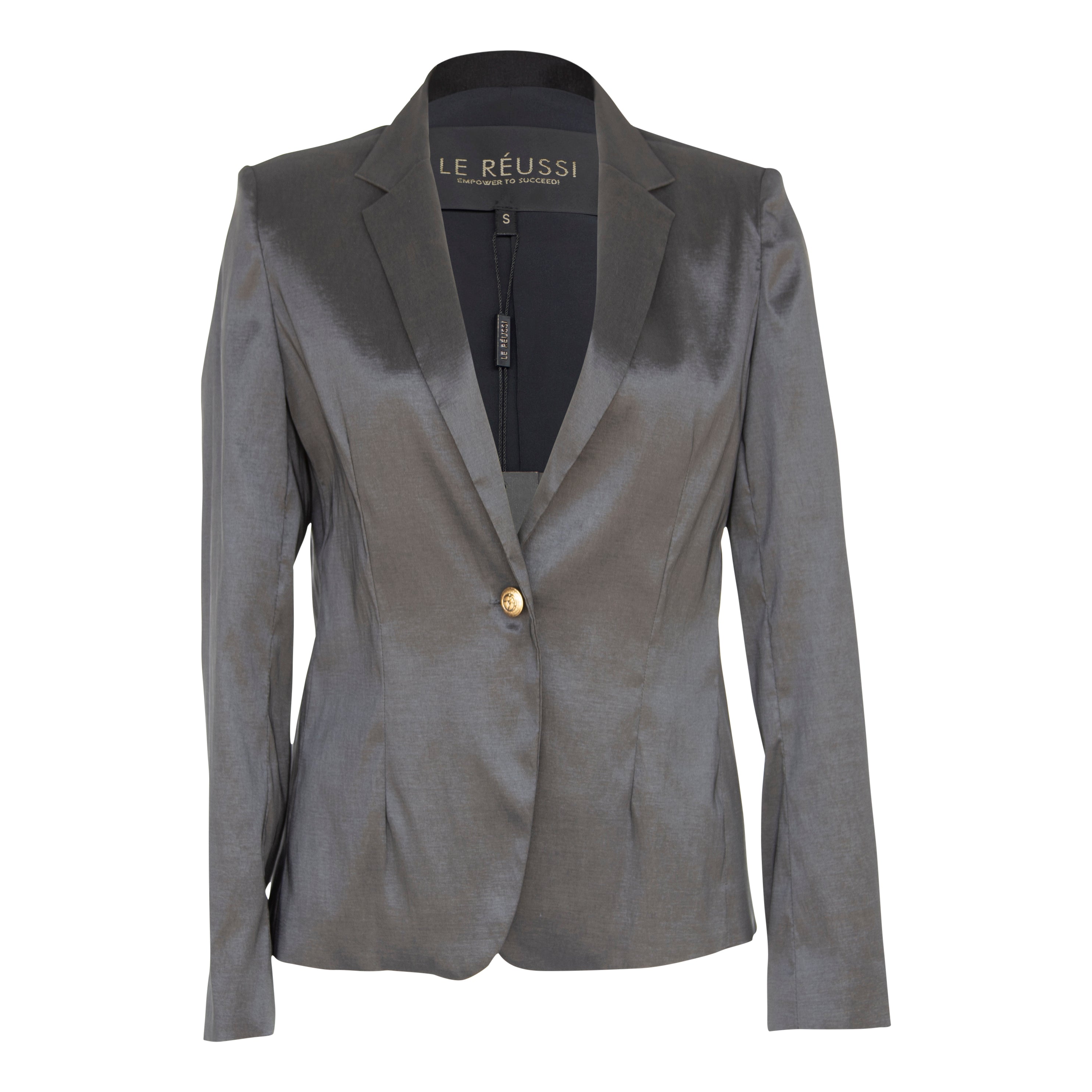 A stylish black women's blazer with a modern fit, showcasing a boxy shape and high-quality fabric, perfect for various occasions.