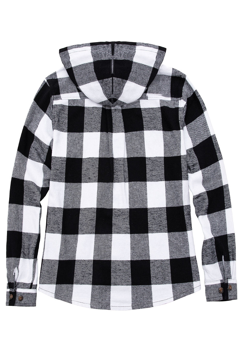 A stylish Women's Flannel Hoodie made from heavyweight 100% cotton chamois fabric, featuring a feminine cut, full-front zip, and protective hood.