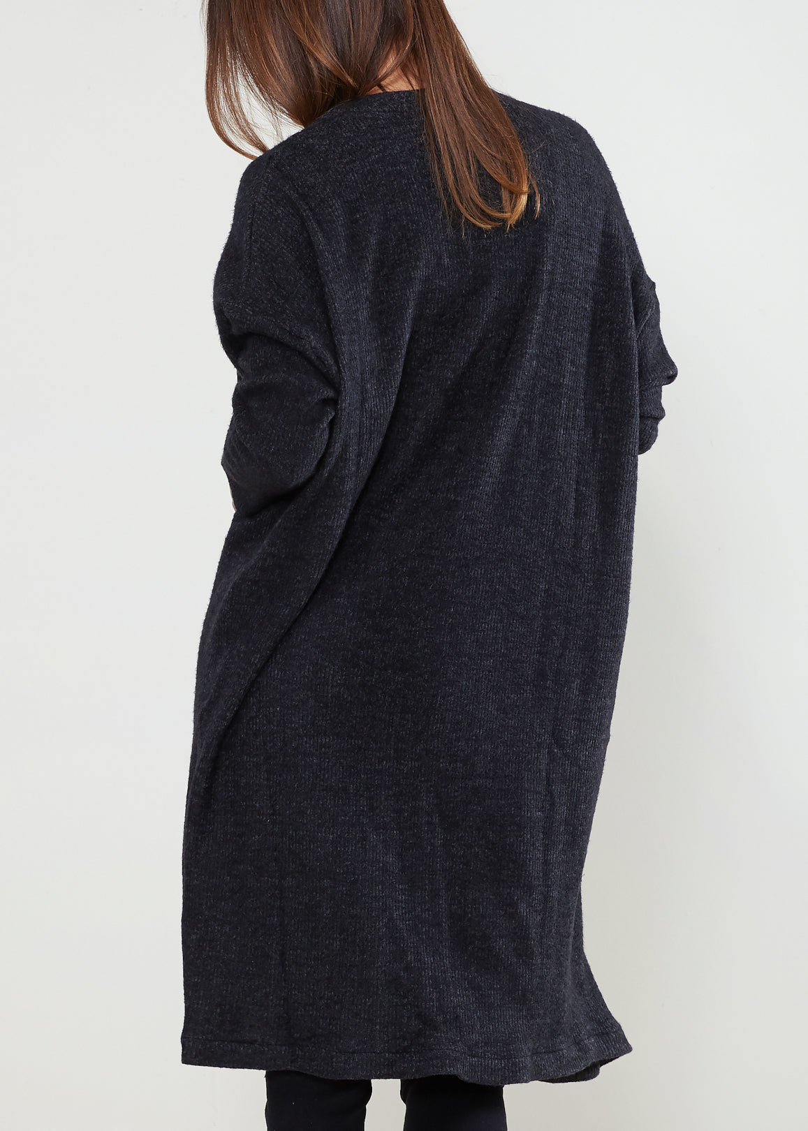 A stylish Women's Long Duster Cardigan featuring an open front design, made from a soft fabric blend, perfect for layering.