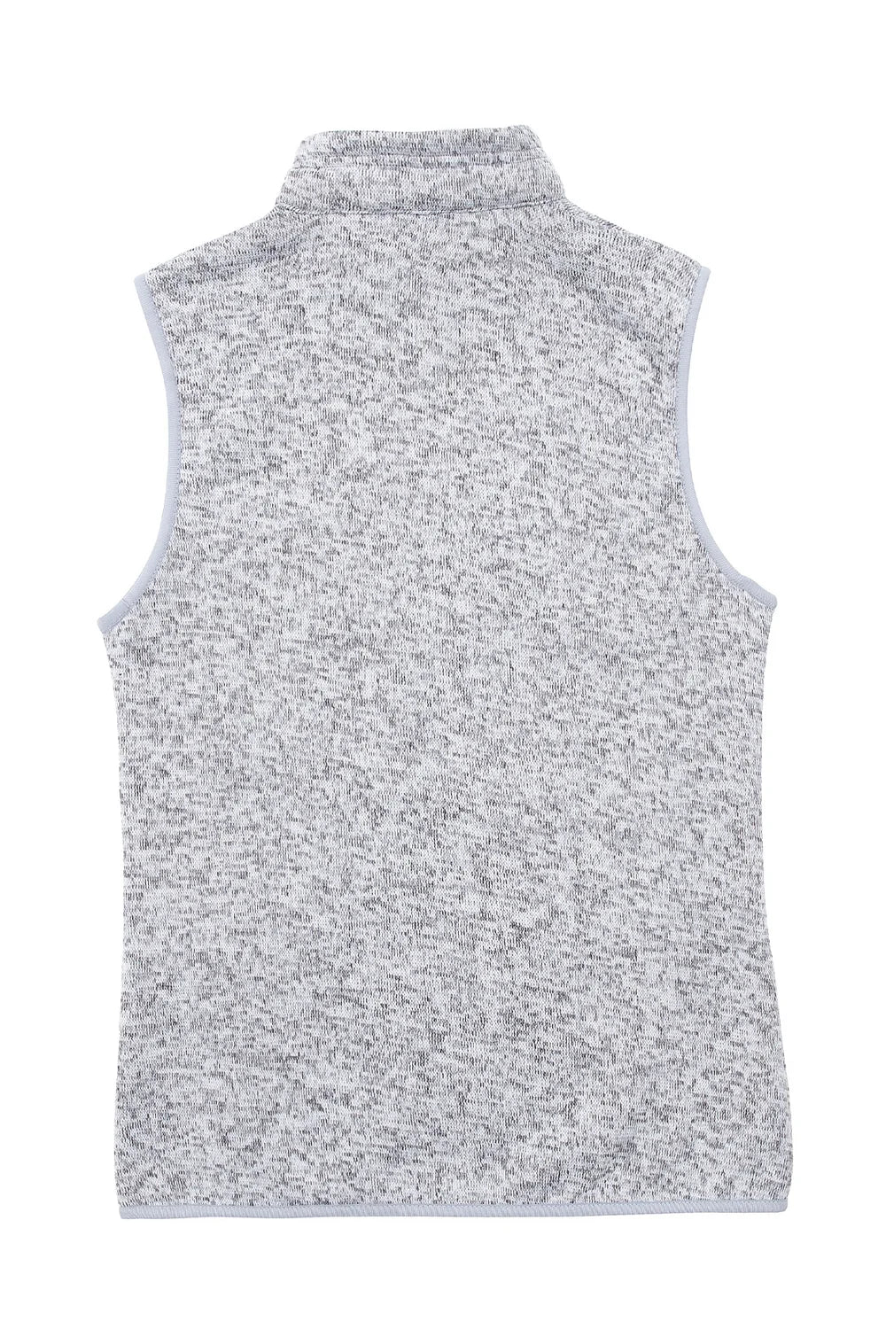 Women's Sherpa Lined Sweater Fleece Vest in a stylish design, featuring zip closure and multiple pockets.