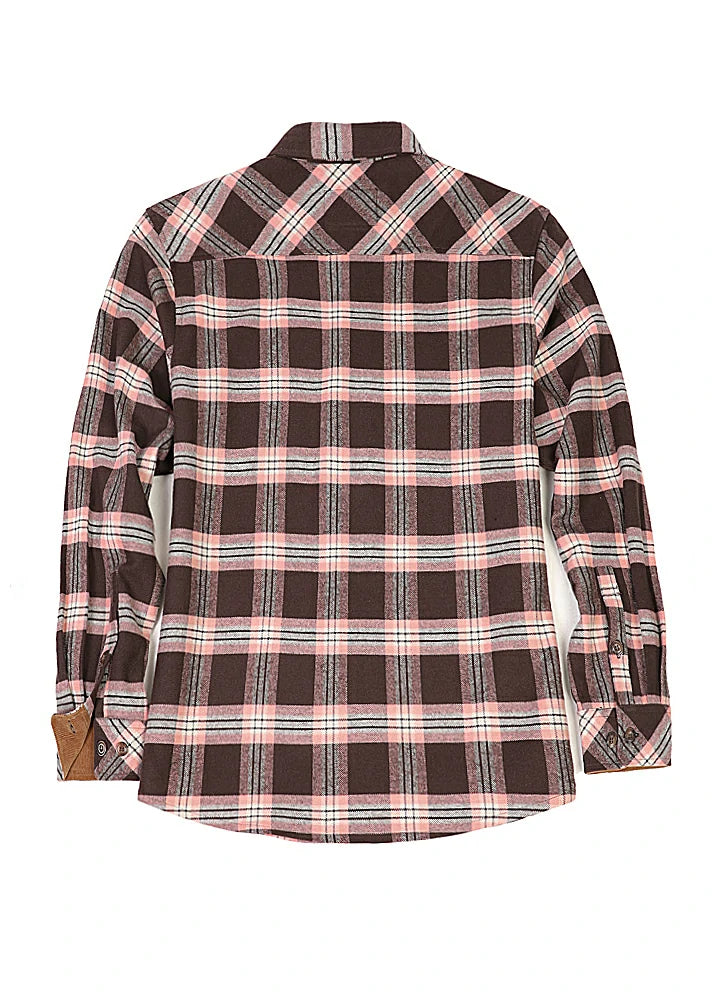 Women's Timberline Midweight Flannel Shirt in 100% cotton with corduroy trim, showcasing a classic button-up design.