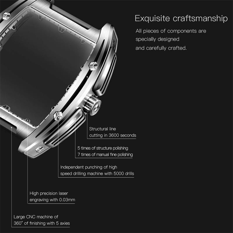 Xiaomi youpin CIGA Design Z Series mechanical watch with a stylish square dial and leather band, showcasing its luxury craftsmanship.