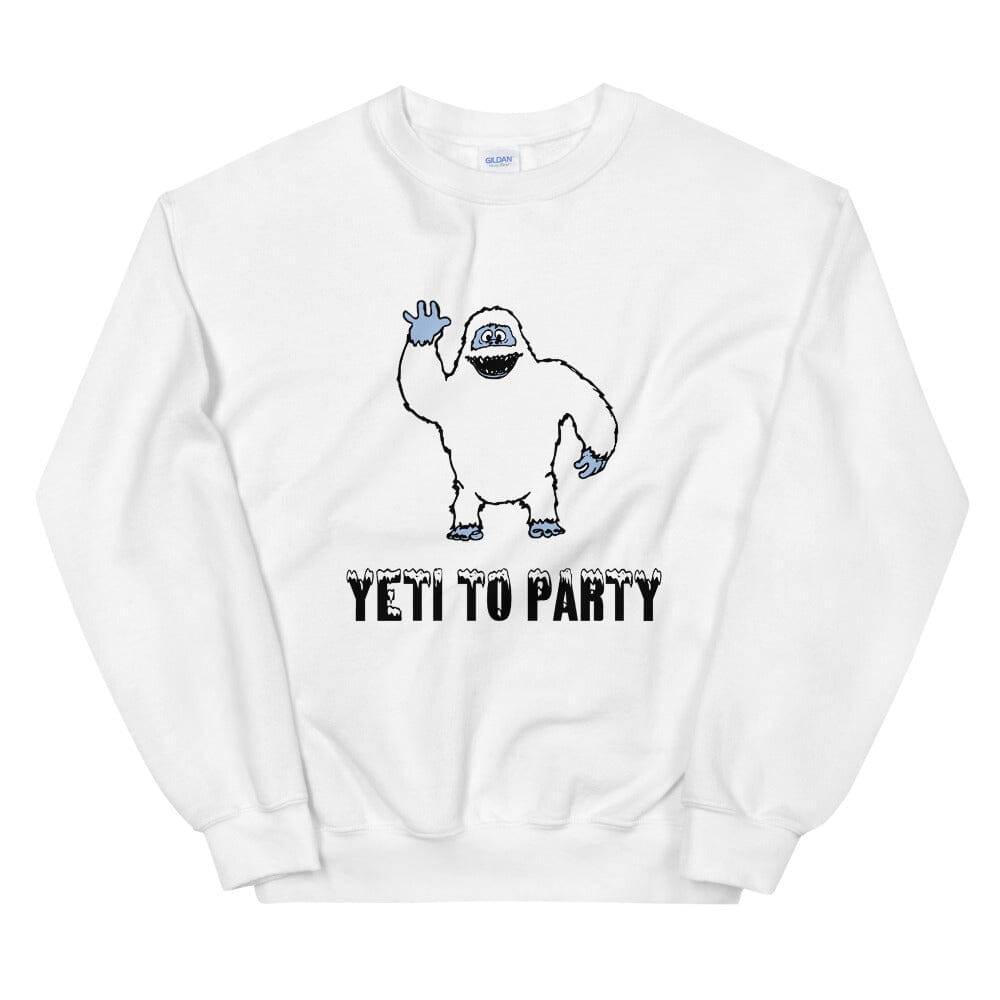 Yeti To Party Sweatshirt in a cozy fit, showcasing its stylish design and comfortable fabric.